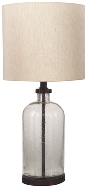 Bandile - Clear / Bronze Finish - Glass Table Lamp - JaxCo Furniture