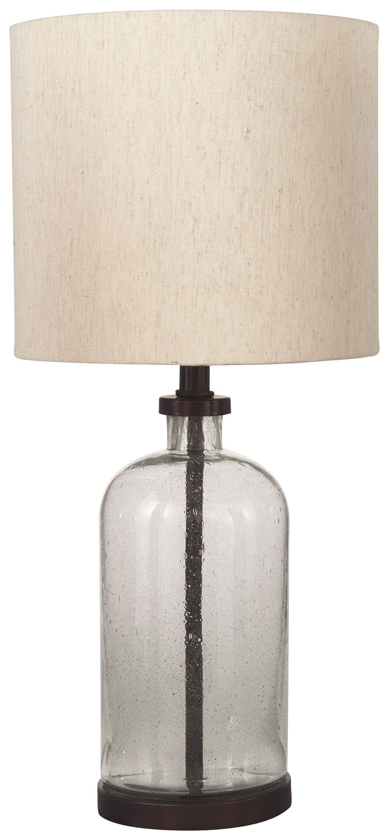 Bandile - Clear / Bronze Finish - Glass Table Lamp - JaxCo Furniture