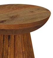 Aureo - Round Solid Wood Accent Side Table - Wild Honey - JaxCo Furniture
