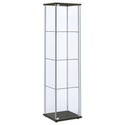 Bellatrix - 4-Shelf Clear Glass Curio Cabinet - JaxCo Furniture
