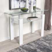 Dyer - 1-Shelf Rectangular Glass Top Table - JaxCo Furniture