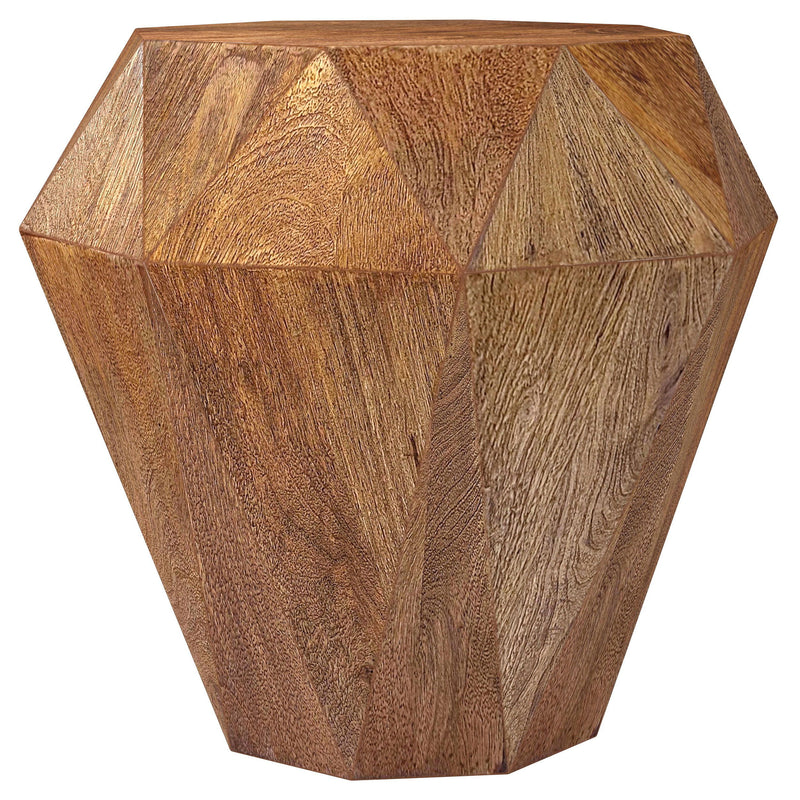 Jacinto - Octagonal Solid Mango Wood Side Table - JaxCo Furniture