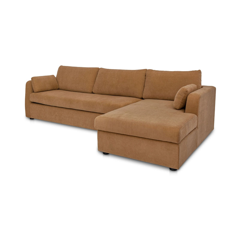 Burrow - Sleeper Sectional With Right Storage Chaise - Ginger