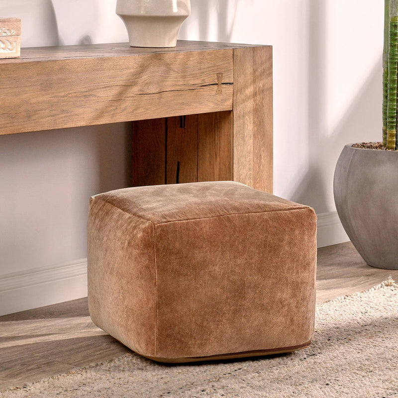 Poufs - Heirloom Velvet Pouf - JaxCo Furniture