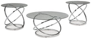 Hollynyx - Chrome Finish - Occasional Table Set (Set of 3) - JaxCo Furniture