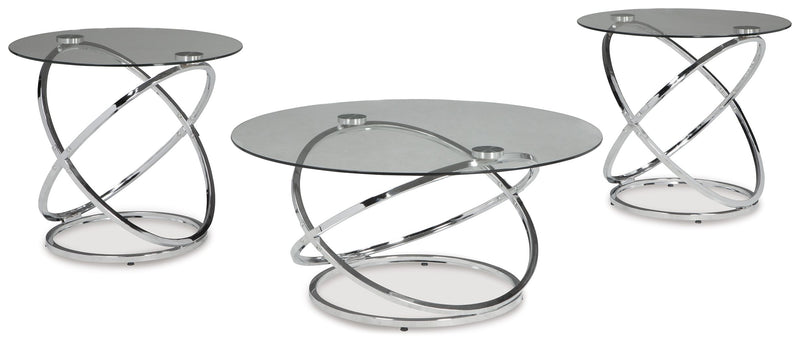 Hollynyx - Chrome Finish - Occasional Table Set (Set of 3) - JaxCo Furniture