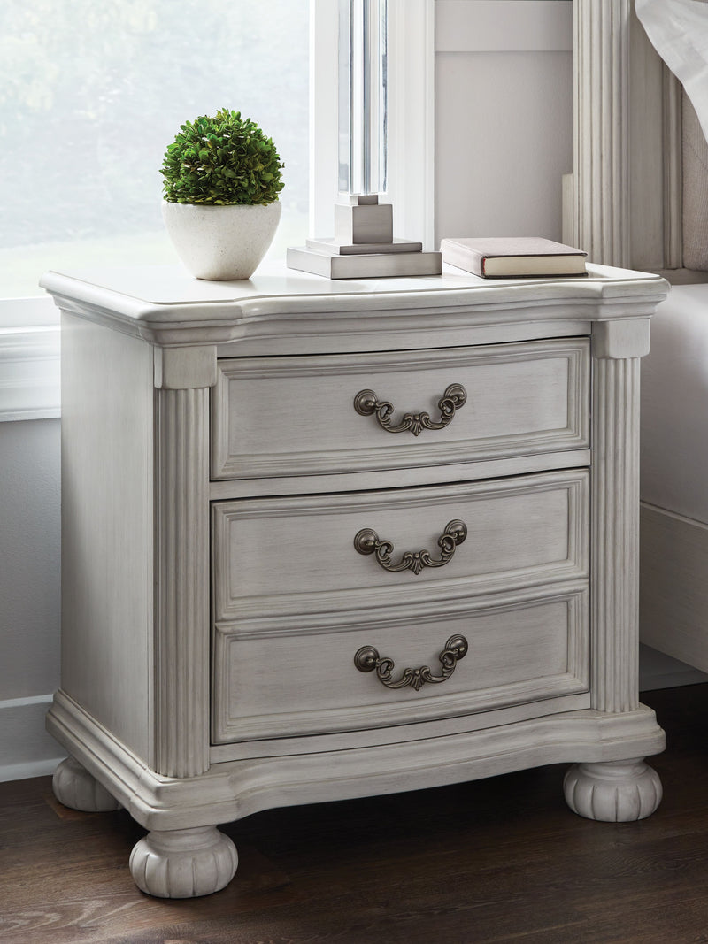 Montelaine - Antique White - Three Drawer Night Stand - JaxCo Furniture