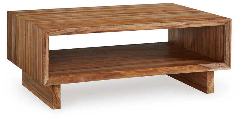 Dressonni - Brown - Rectangular Cocktail Table - JaxCo Furniture