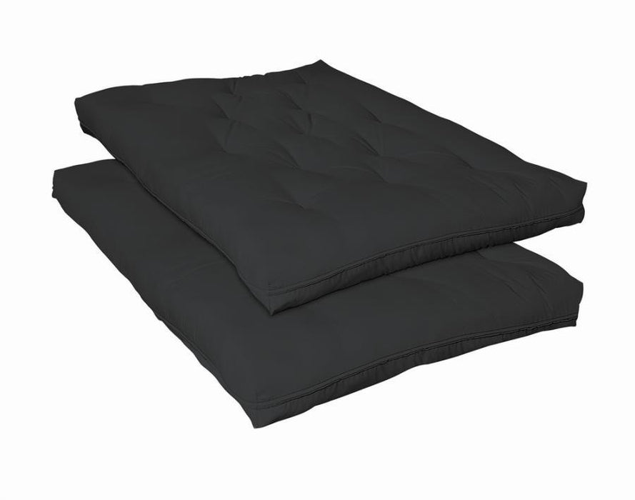 7" Deluxe Futon Pad - Black - JaxCo Furniture