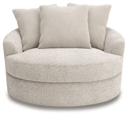 Cuddle Plush - Arctic - Oversized Swivel Accent Chair - JaxCo Furniture