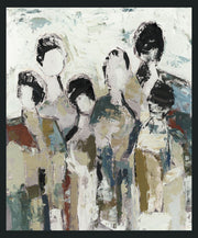 6 People - 48" x 72" Painting By Buddy Whitlock - Light Brown / White - JaxCo Furniture