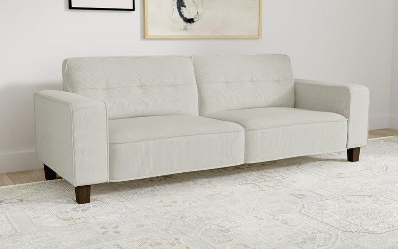 Deerhurst - Upholstered Track Arm Tufted Sofa - Greige - JaxCo Furniture