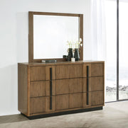 Terrace - 6-Drawer Dresser And Mirror - Ash Brown - JaxCo Furniture