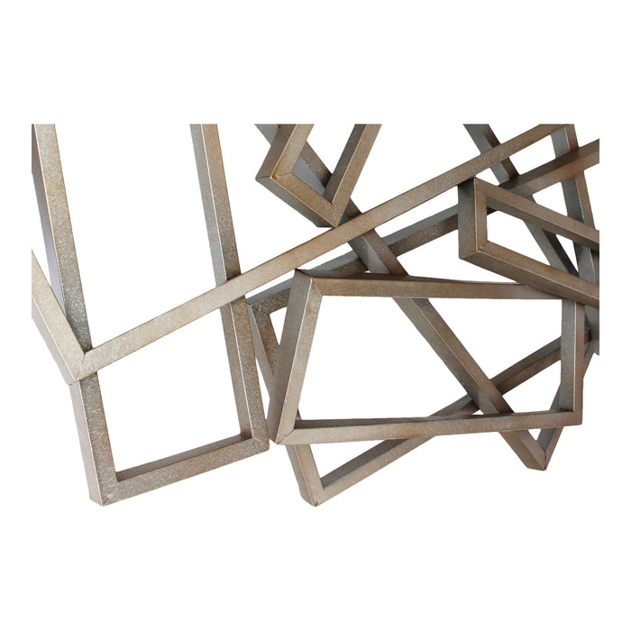 Metal Rectangles - Wall Decor - Silver - JaxCo Furniture