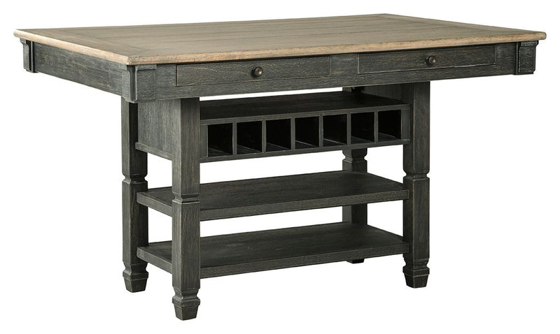 Tyler - Black / Gray - Rectangular Dining Room Counter Table - JaxCo Furniture