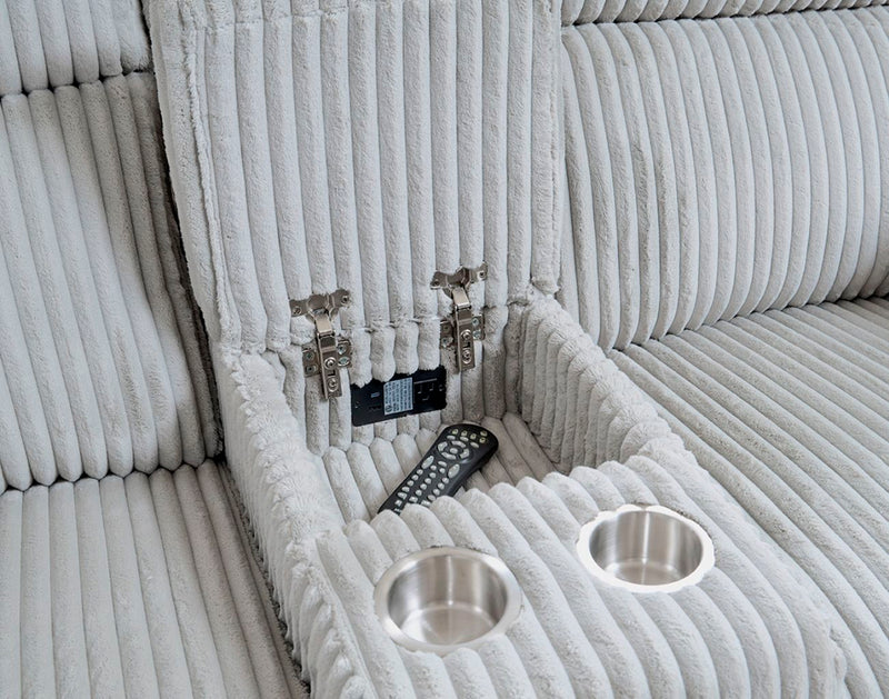 Radius - Power Glider Reclining Console Loveseat - JaxCo Furniture