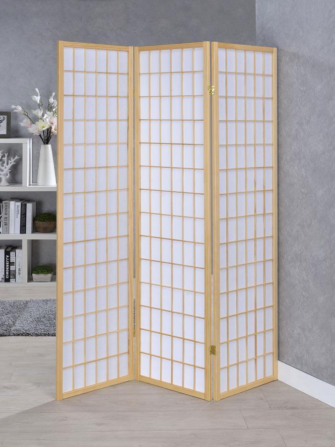 Carrie - 3-Panel Room Divider Folding Shoji Screen - JaxCo Furniture
