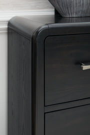 Rowanbeck - Black - Dresser And Mirror - JaxCo Furniture