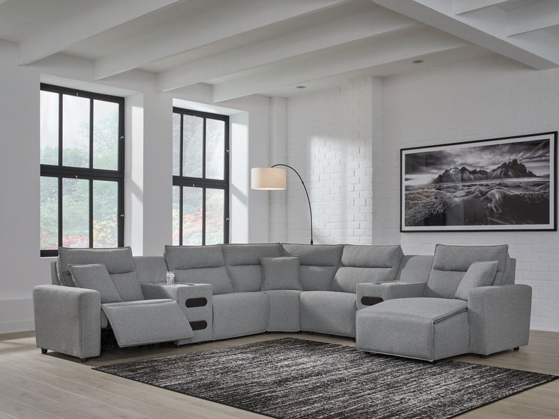 ModMax II - Salt And Pepper - Reclining Sectional - JaxCo Furniture