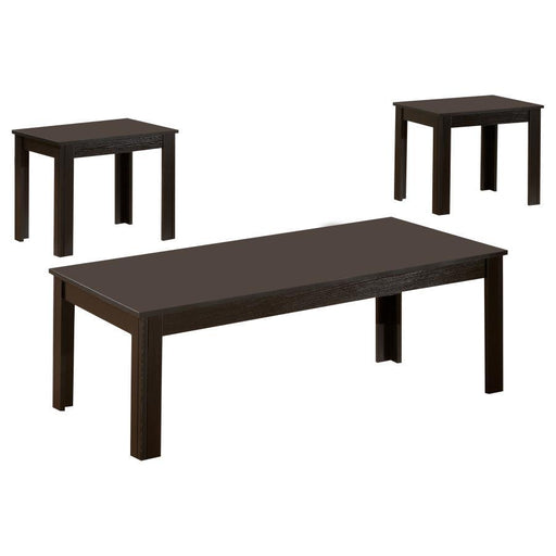 Elias - 3 Piece Engineered Wood Coffee Table Set - Black - JaxCo Furniture