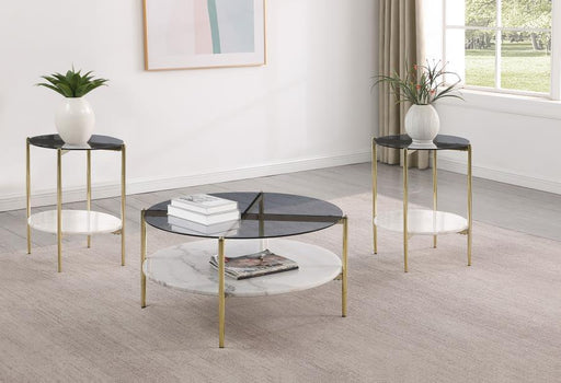 Jonelle - Round Coffee Table Set - JaxCo Furniture