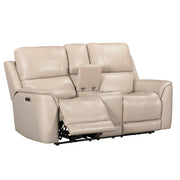 Easton - Zero Gravity Power Reclining Tilt Console Loveseat P3 - Steamboat Quartz - JaxCo Furniture