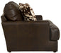 Pavia - Top Grain Italian Leather Loveseat With Cuddler Cushions - Cocoa - JaxCo Furniture