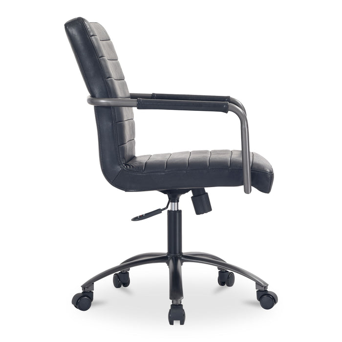 Roy - Office Chair Leather - Black