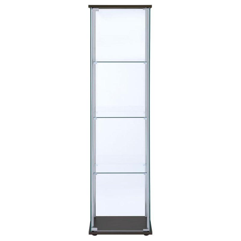 Bellatrix - 4-Shelf Clear Glass Curio Cabinet - JaxCo Furniture