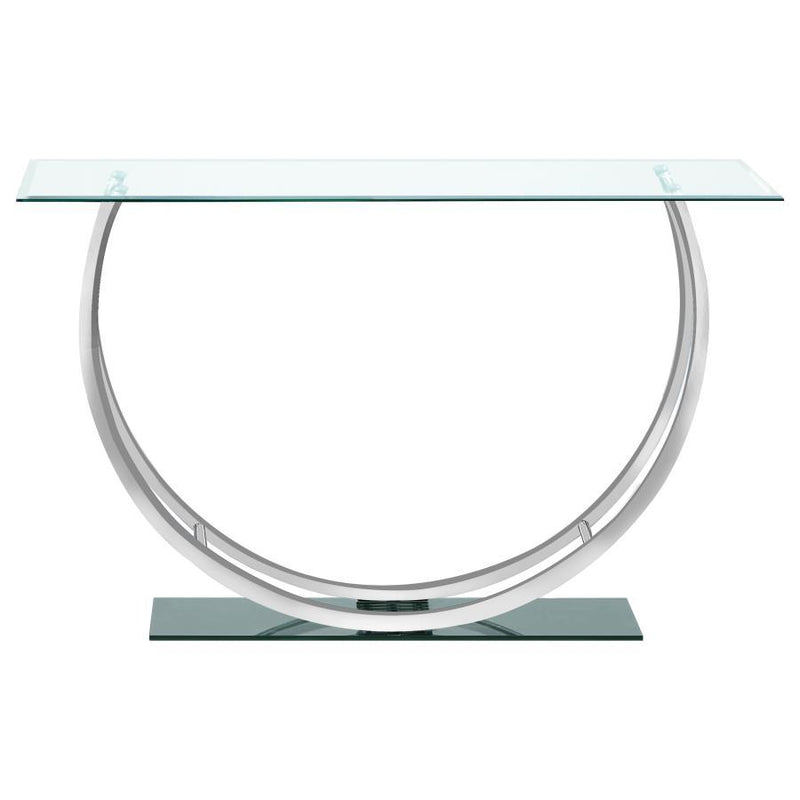 Danville - Rectangular U-Shaped Glass Top Table - JaxCo Furniture