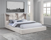 Dreux - Upholstered Panel Platform Bed - JaxCo Furniture