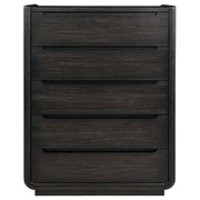 Leandro - 5-Drawer Bedroom Chest Of Drawers - Burnished Black - JaxCo Furniture
