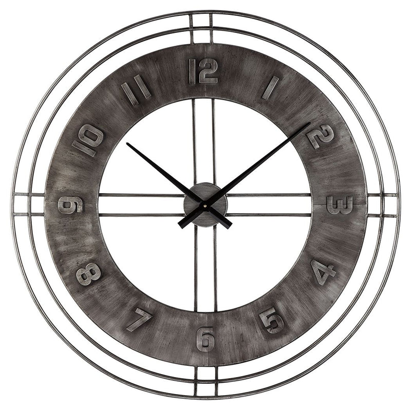 Ana - Antique Gray - Wall Clock - JaxCo Furniture