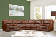 Rockford - 7 Piece Modular Power Reclining Sectional With Power Adjustable Headrests - Verona Saddle - JaxCo Furniture