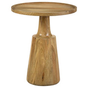 Ixia - Round Solid Mango Wood Accent Side Table - JaxCo Furniture
