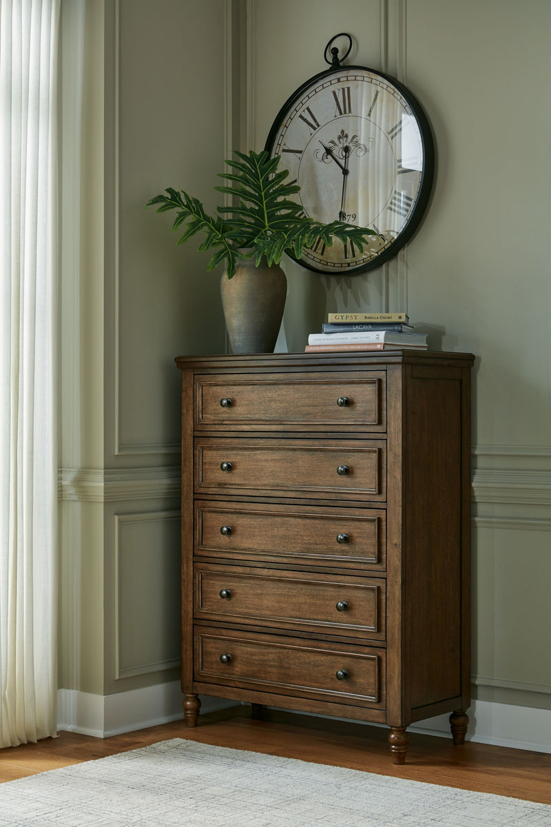 Sturlayne - Brown - Five Drawer Chest - JaxCo Furniture