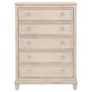 Pembroke - 5-Drawer Chest Of Drawers - Washed Oak - JaxCo Furniture