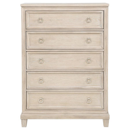 Pembroke - 5-Drawer Chest Of Drawers - Washed Oak - JaxCo Furniture