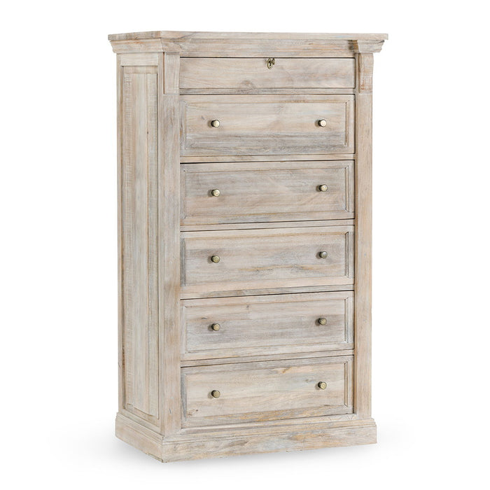 Adelaide - 6 Drawer Chest - Natural White Wash - JaxCo Furniture