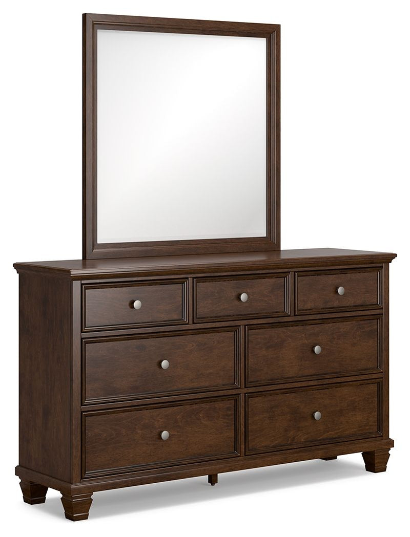 Danabrin - Brown - Dresser And Mirror - JaxCo Furniture
