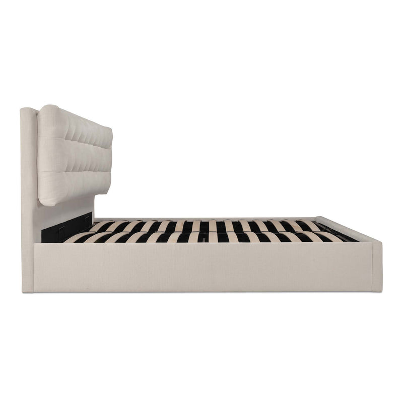 Sebastion - King Storage Bed - Cream - JaxCo Furniture