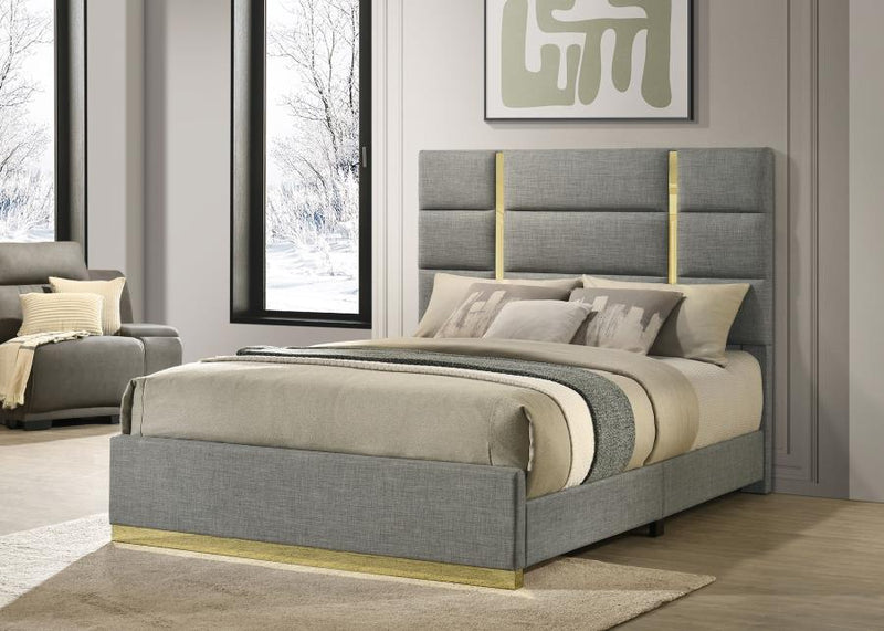 Ines - Fabric Upholstered Panel Bed - JaxCo Furniture