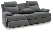 Side-Swipe - Reclining Sofa With Drop Down Table - JaxCo Furniture
