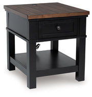 Wildenauer - Brown / Black - Rectangular End Table - JaxCo Furniture