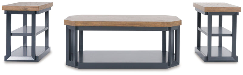 Landocken - Brown / Blue - Occasional Table Set (Set of 3) - JaxCo Furniture