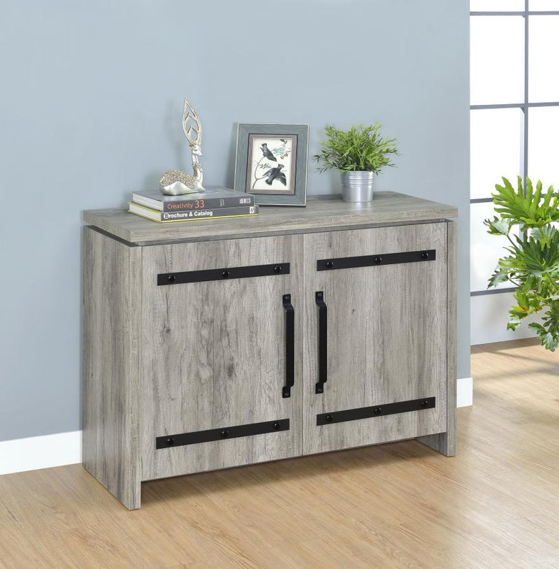 Enoch - 2 Door Engineered Wood Accent Cabinet - Gray Driftwood - JaxCo Furniture