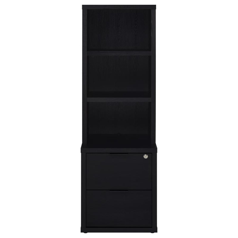 Westpark - 3-Shelf Bookcase USB And Lockable Drawer - JaxCo Furniture