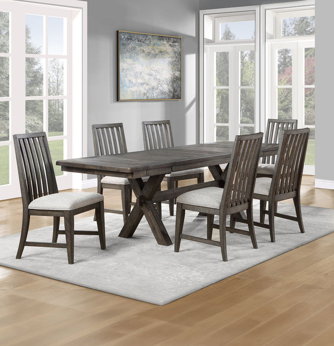 Riverdale - 7 Piece Dining Set (Black Dining Table, 6 Side Chairs) - Black - JaxCo Furniture