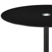 Ganso - Round Metal Coffee Table With Tempered Glass Top - JaxCo Furniture