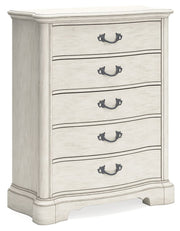 Arlendyne - Antique White - Five Drawer Chest - JaxCo Furniture